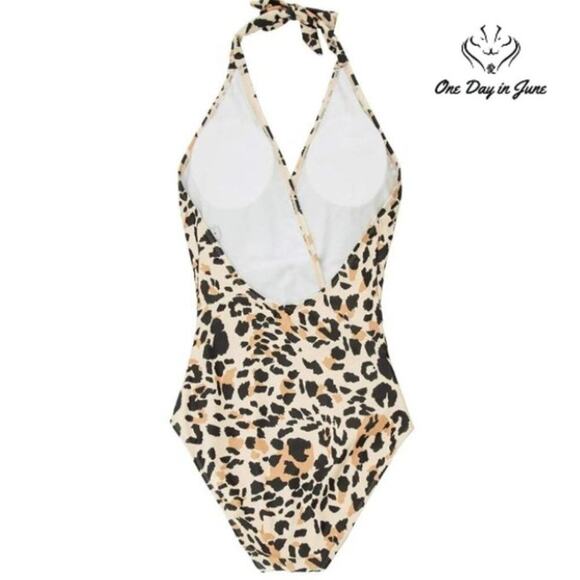 Grace Karin V Neck Halter One Piece Swimsuit Size XL - Picture 2 of 4